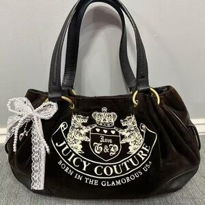 Juicy Couture Black and White Shoulder Bag